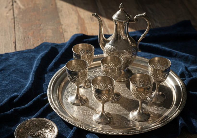 Antique tea set to sell silverware